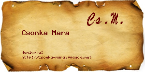 Csonka Mara névjegykártya