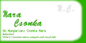 mara csonka business card